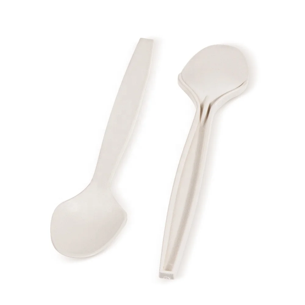 Europe-Pack factory direct biodegradable corn starch 5 inch dessert spoon