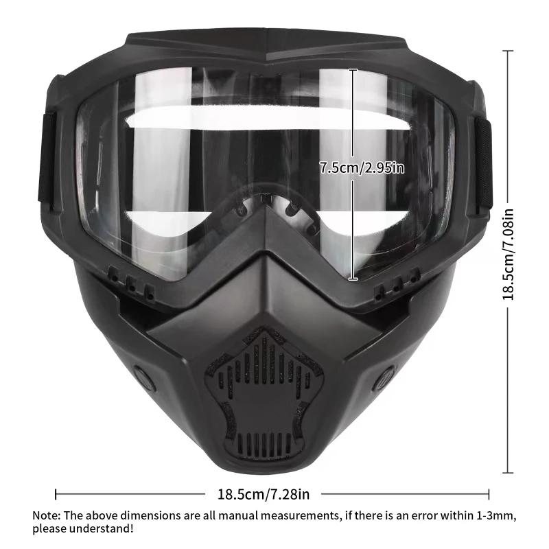 3mm thickened lens  Facemask Full Face Protect Funny Mask With ABS Helmet Tactical Mask Alien CS Riding Protect Equipment