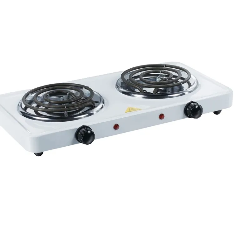 2000W metal housing electric hot plate hob with double coil plates