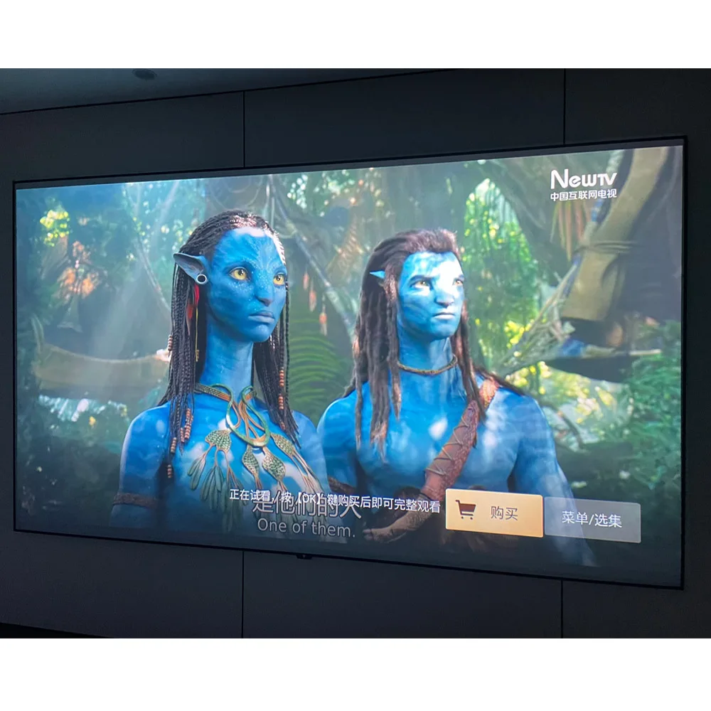 PerfecTisan ALR 90% projector screen133 inch fixed frame display screen thin bezel 4k wall mounted screens for long throw