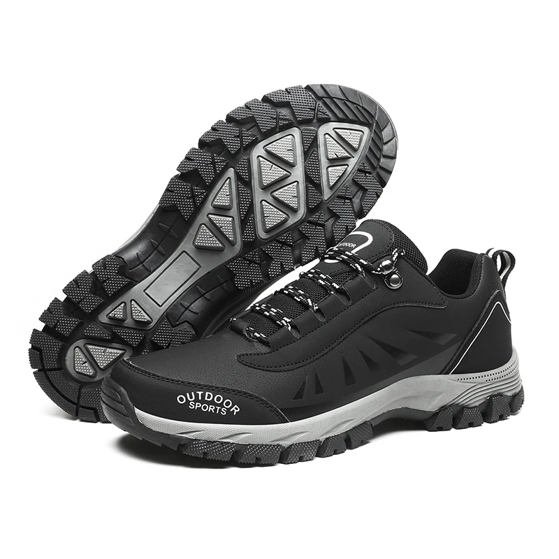 Men Hiking Shoes Spring Leather Soft Boots Outdoor Walking Shoes Mountain Sport Climbing Boot