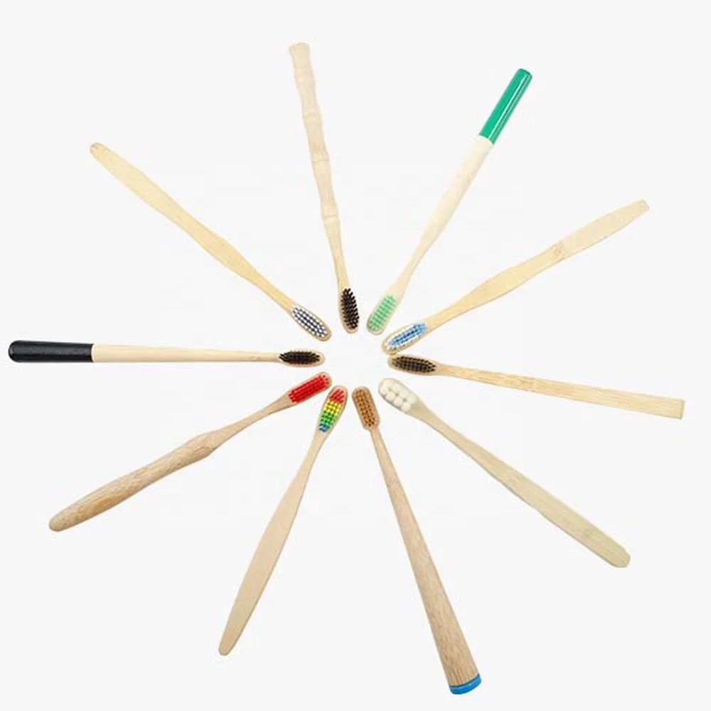 Vegan Organic Eco Friendly Toothbrushes with Soft Bristles & Bamboo Handles