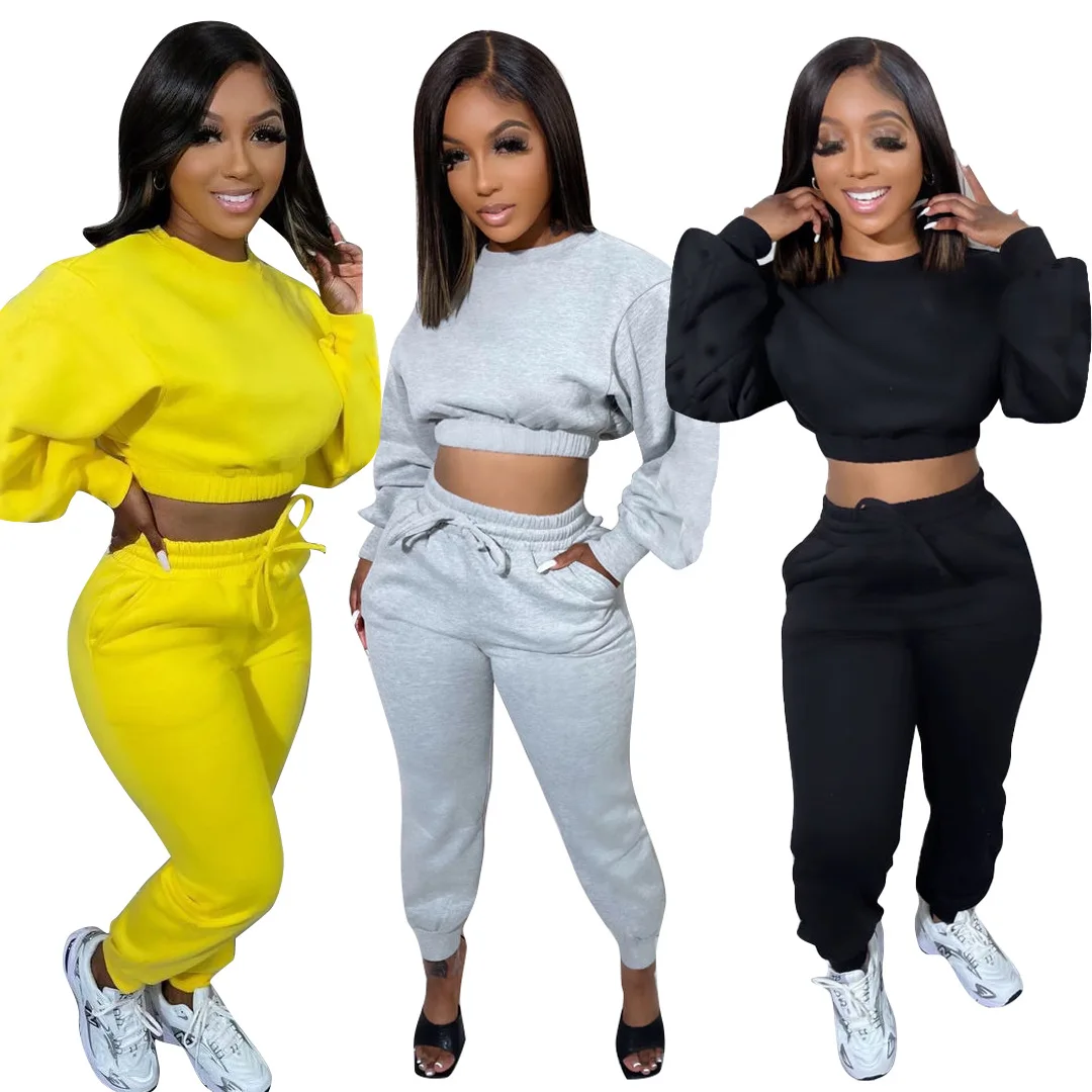 Women Fall 2 Piece Pant Set Clothing Outfits Matching Sets Sweat Suit Jogging Suits Wholesale Tracksuits