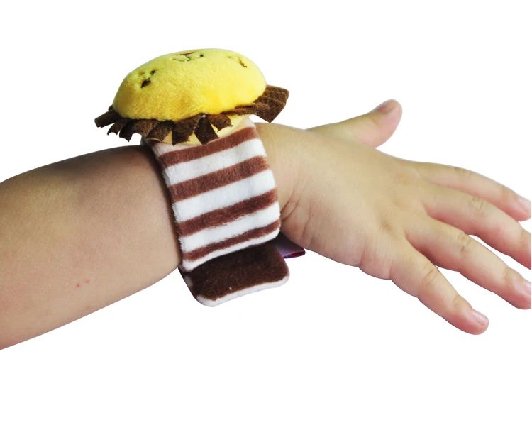 Lelebe lovely lion animal toy hand rattle fluffy toy hand ring bell children wrist with baby hand bell new style
