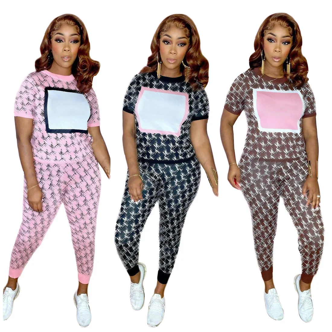 Ladies designer outfits two piece set two piece trendy women clothing womens two piece set