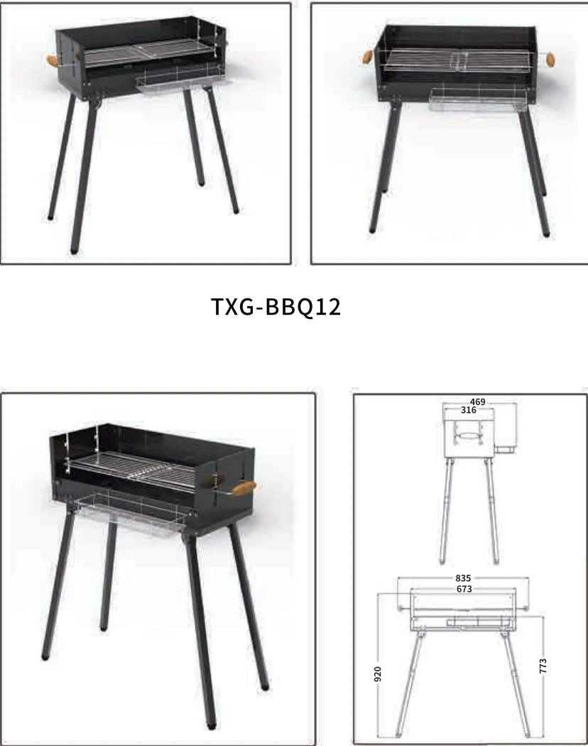 Durable and Foldable Outdoor New Portable Family Gathering Barbecue Rack Charcoal Barbecue Yard Homemade Bbq stove