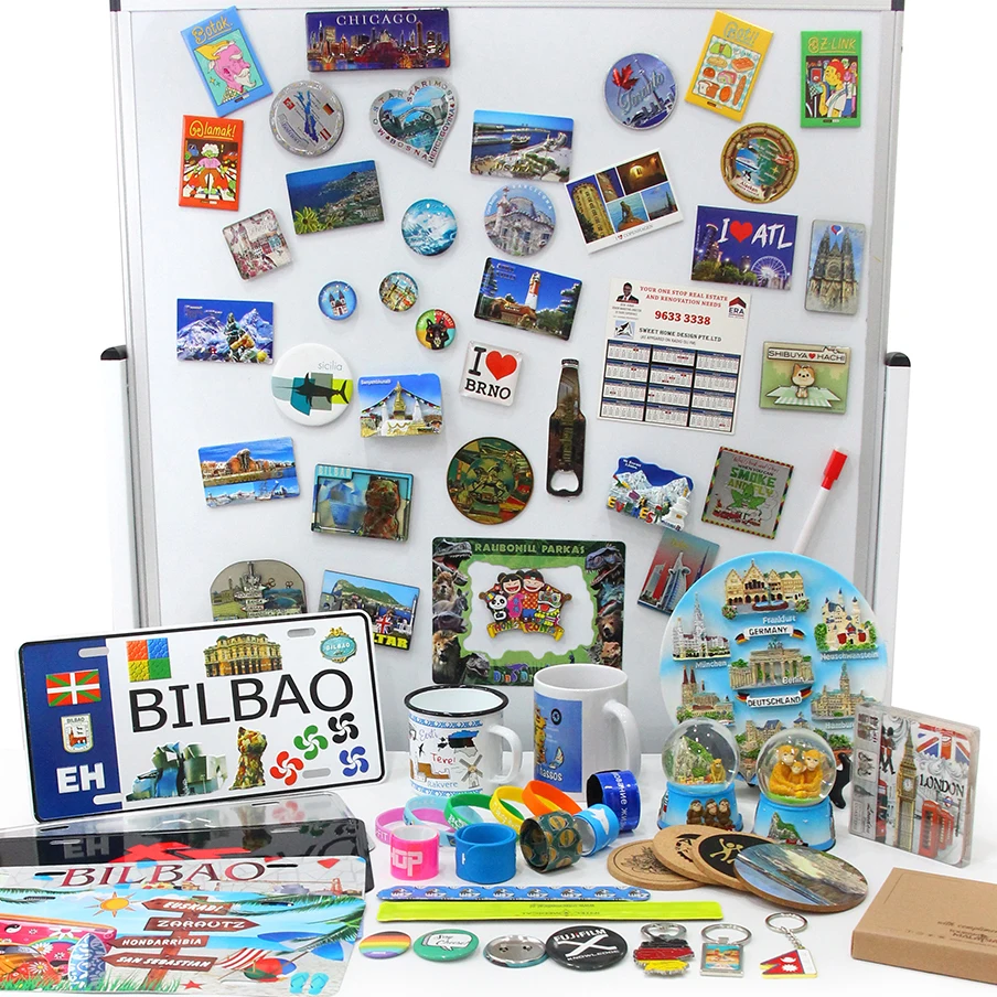 Refrigerator Souvenir Customised Branded Tin Magnet 80X53Mm Rectangle Singapore Fridge Magnets