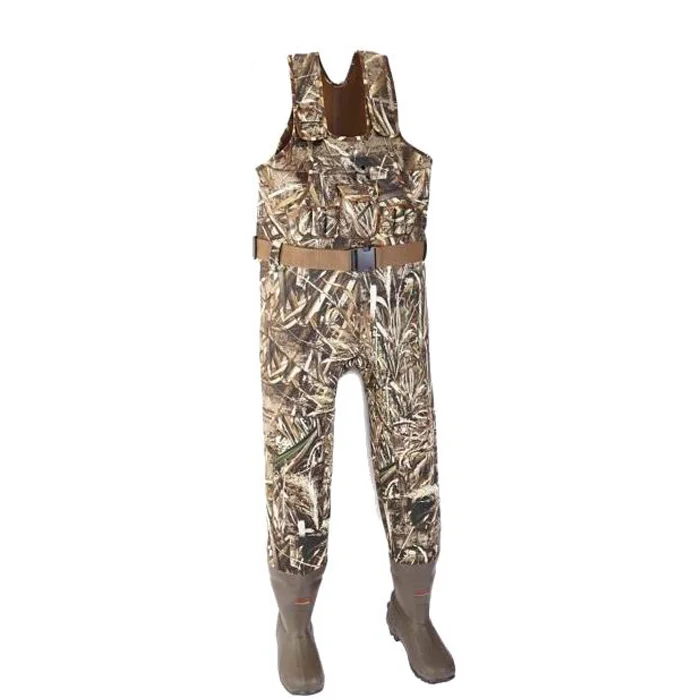 High Quality Breathable Mens Camo Neoprene Waterproof Goose Hunting Chest Waders Fishing jumpsuit Fishing pants
