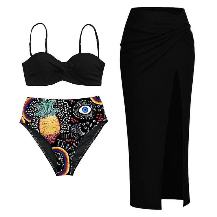 Женский купальный костюм с принтом глаз