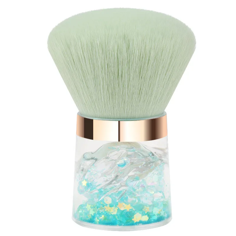 Hot sale crytral Nail dust brush luxury powder Nail brush Face Eye Diamond Rhinestone Makeup Brush Rose Head