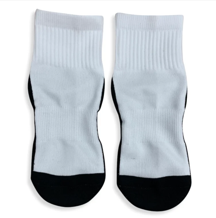 Wholesale funny DIY Bulk tube Plain white blank socks for sublimation
