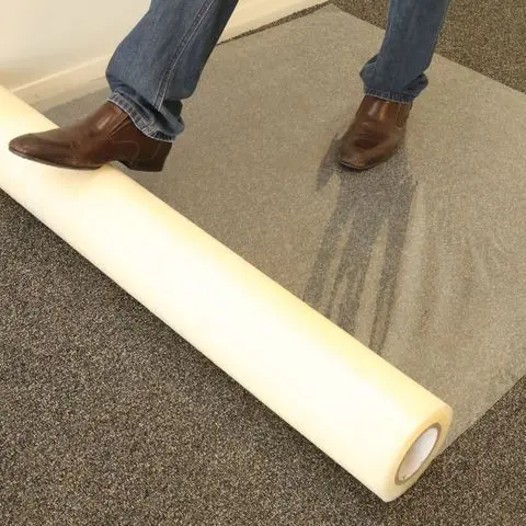 Waterproof Clear Transparent PE Plastic Floor and Carpet Surface Protective Film