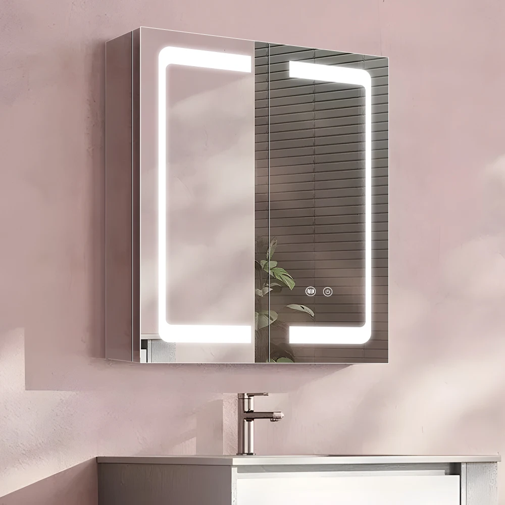 Bathroom mirror cabinet fashion furniture with light