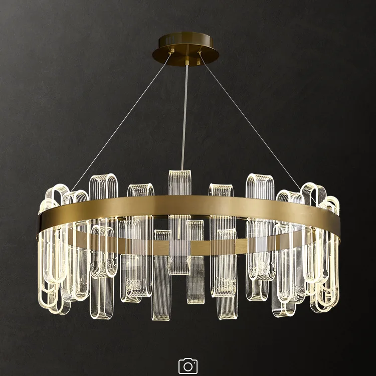 Люстра в стиле постмодерн роскошная дизайнерская лампа с направляющей для столовой спальни