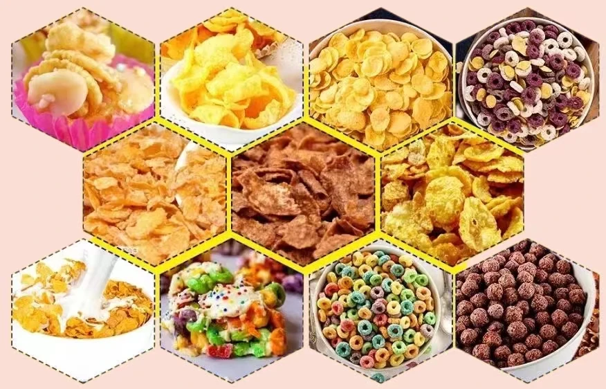 Crispy Corn Flakes Production Line Breakfast cereals manufacturing processing machine food processing lines