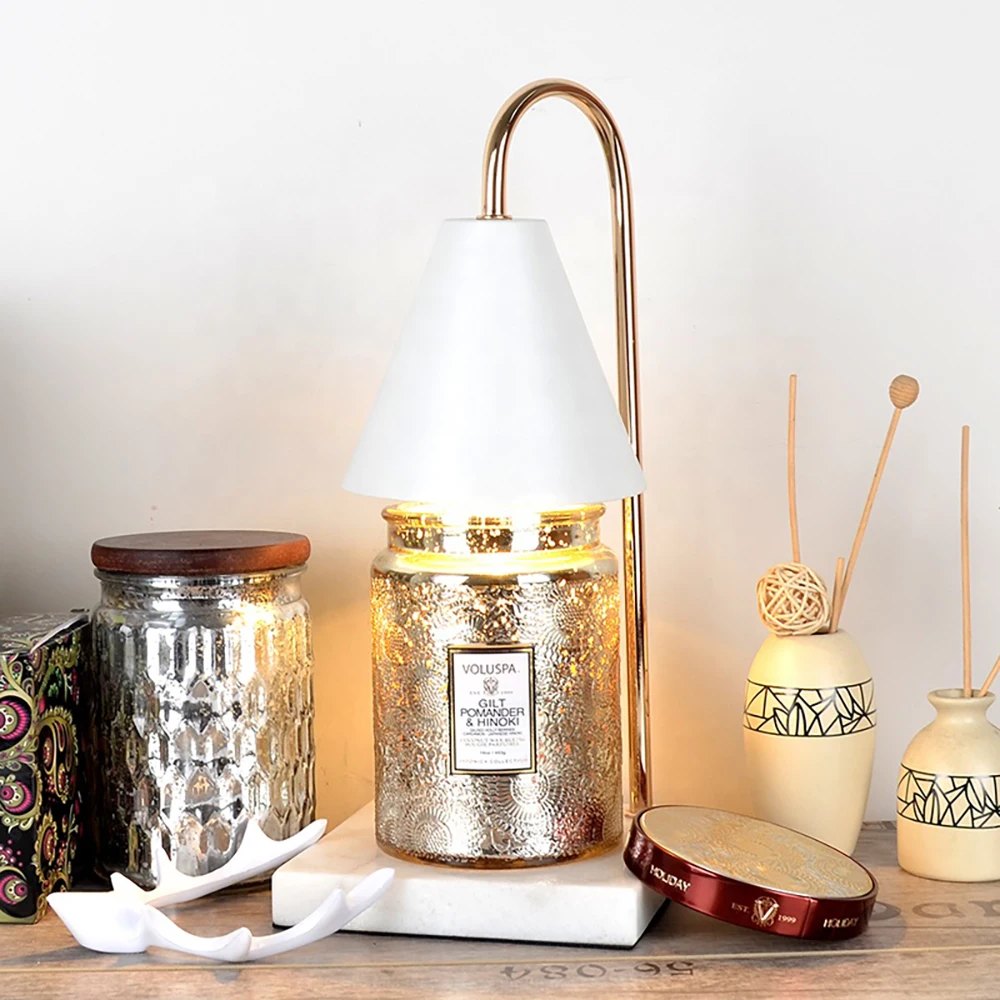 Лампа в форме свечи, креативный изысканный простой европейский термоплавильный нагреватель для спальни, гостиной, кабинета