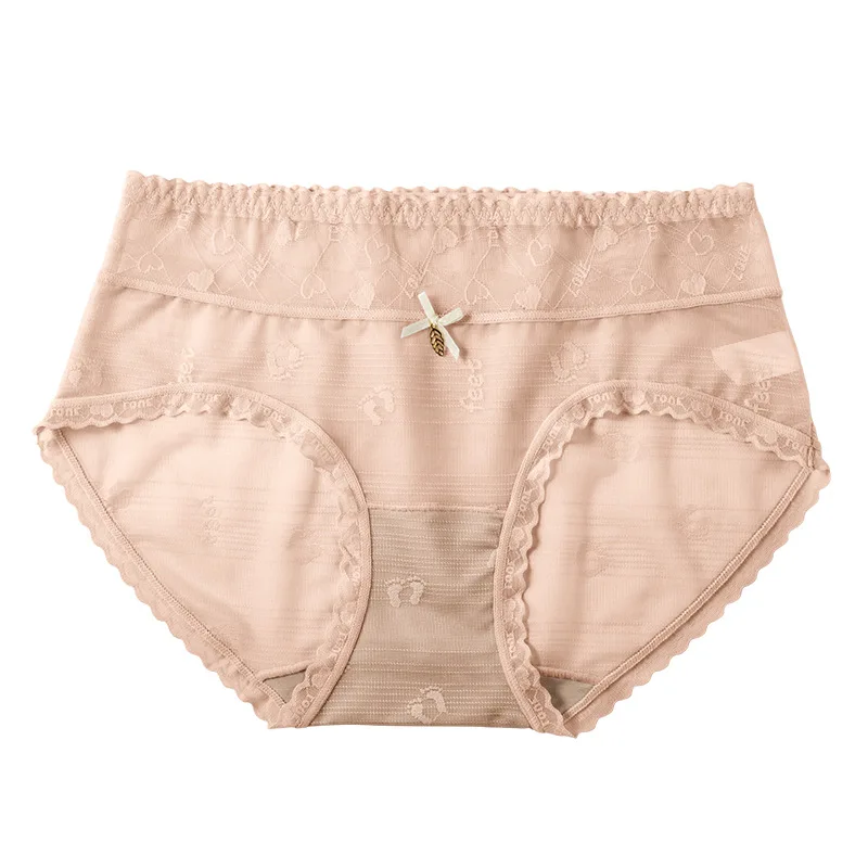 Ultra-thin Ice Jacquard Underpants Sexy Transparent Low Waist Lace Panties