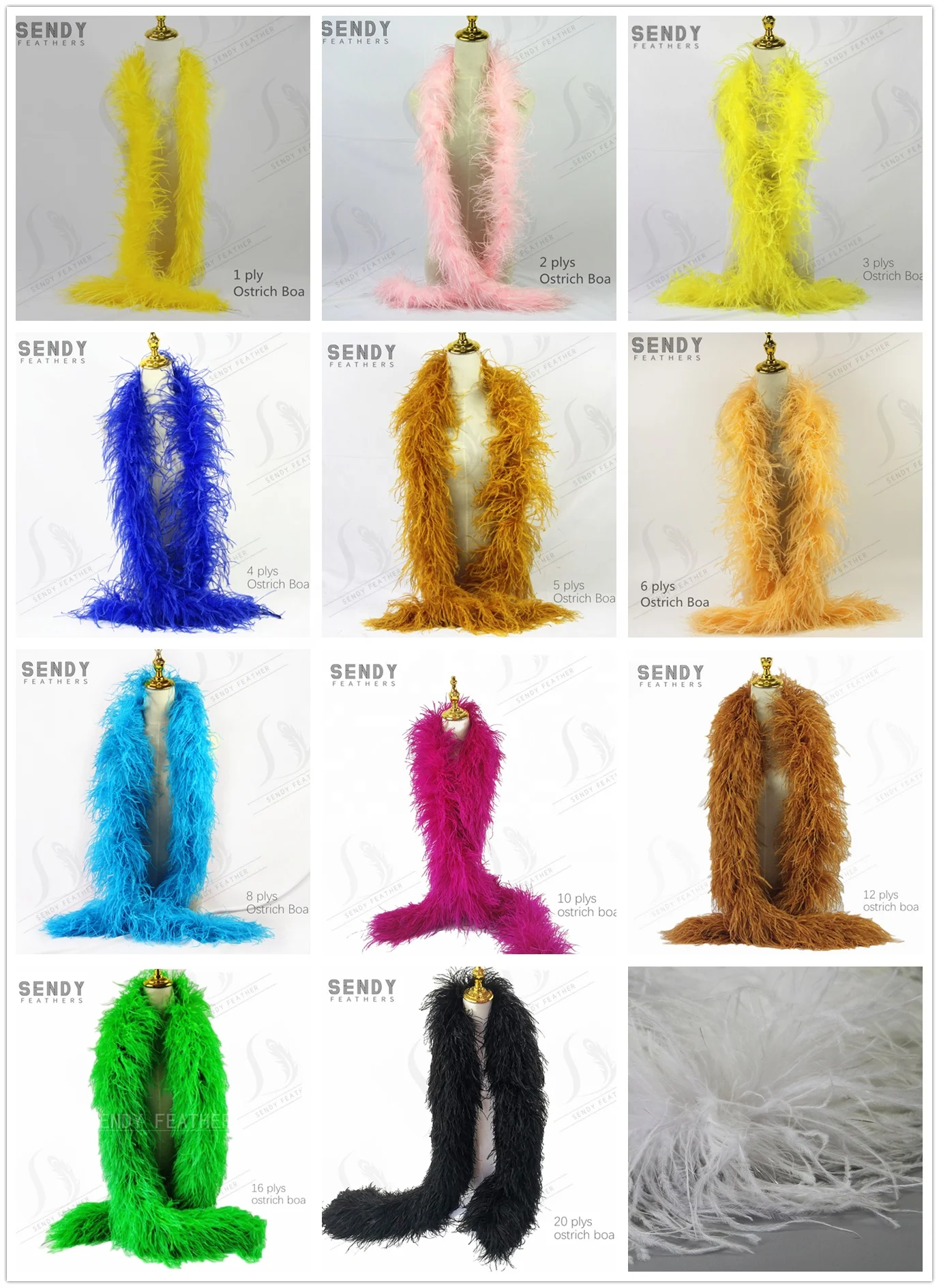 Fluffy Luxuriate Ribbon Feathers Sewing Fringe Trim Ostrich Boa Feather for women Party Pajamas Set Dress Suits Homeware