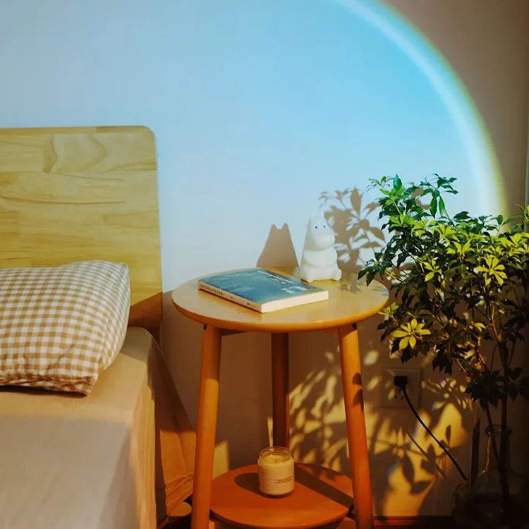 New Product Astronaut 360 Degree Rotation Night Light Rechargeable LED Touch Sunset Rainbow Projector Lamp For Living Room