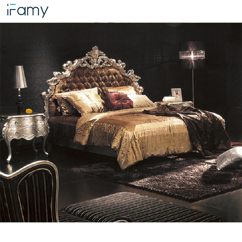 
New Project Solid Wood cheap bed hotel bedroom set for 5 Stars Hotel 