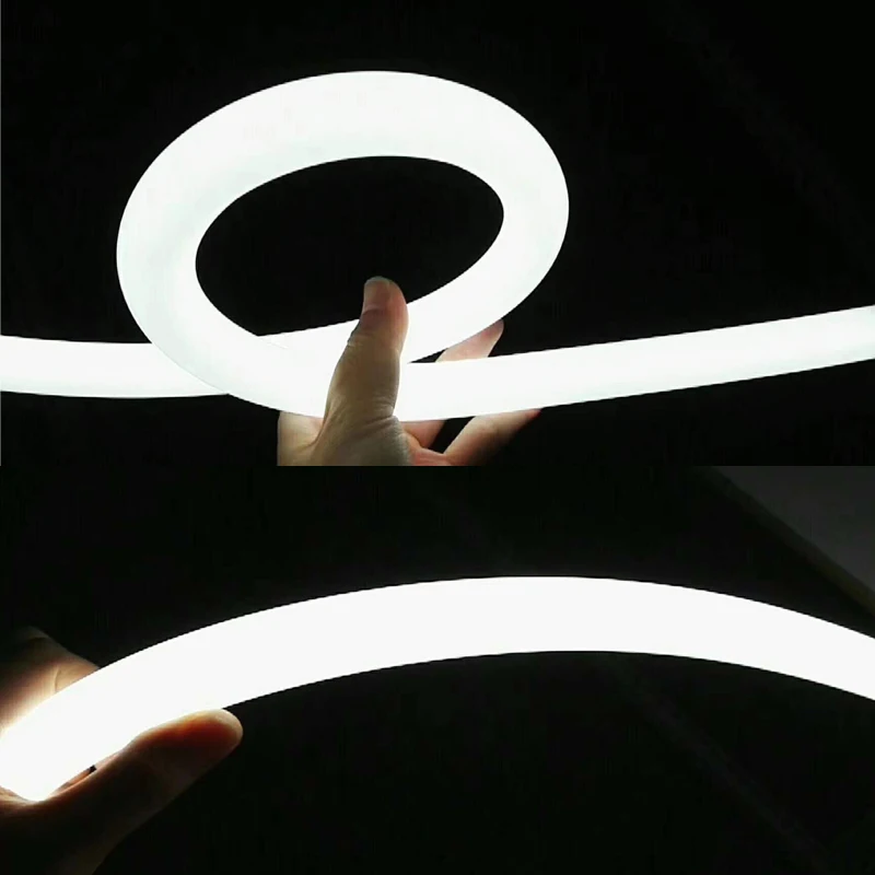 Round light tube silicon neon strip 360 degree 270 degree custom neon lights 12V 24V 5m neon strip light