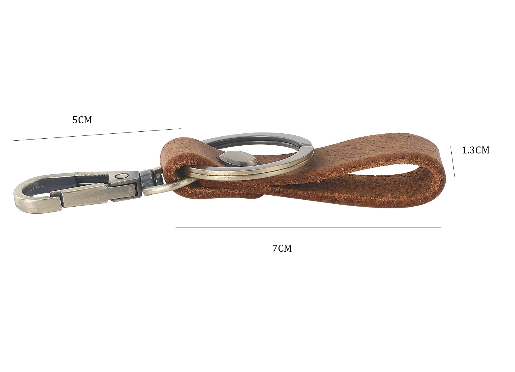 Leather Pocket For Car Keys Ring Clip Mini Purse Holder Real Cowhide Keychain Women Men Accessories Handmade