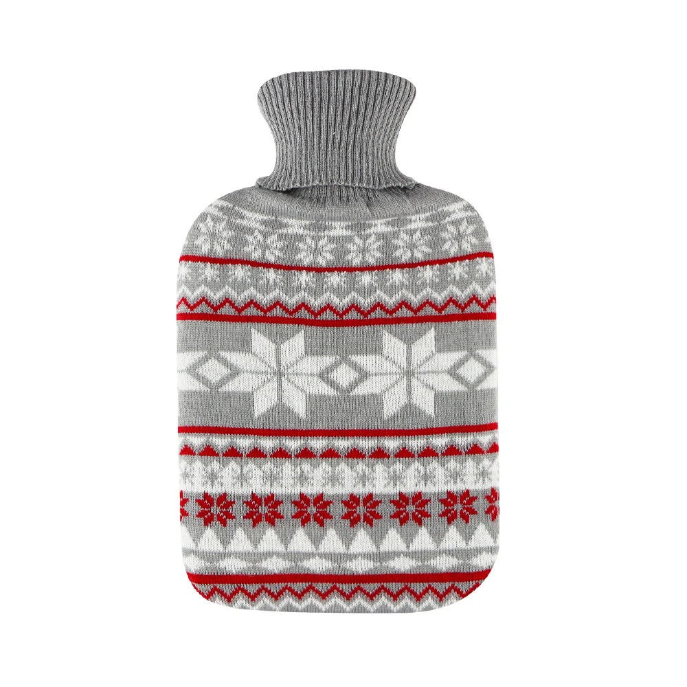 Hot selling winter warm hand warmer bag Hot-water bag high quality classic thermos hot compress water bag soft fluff with lid