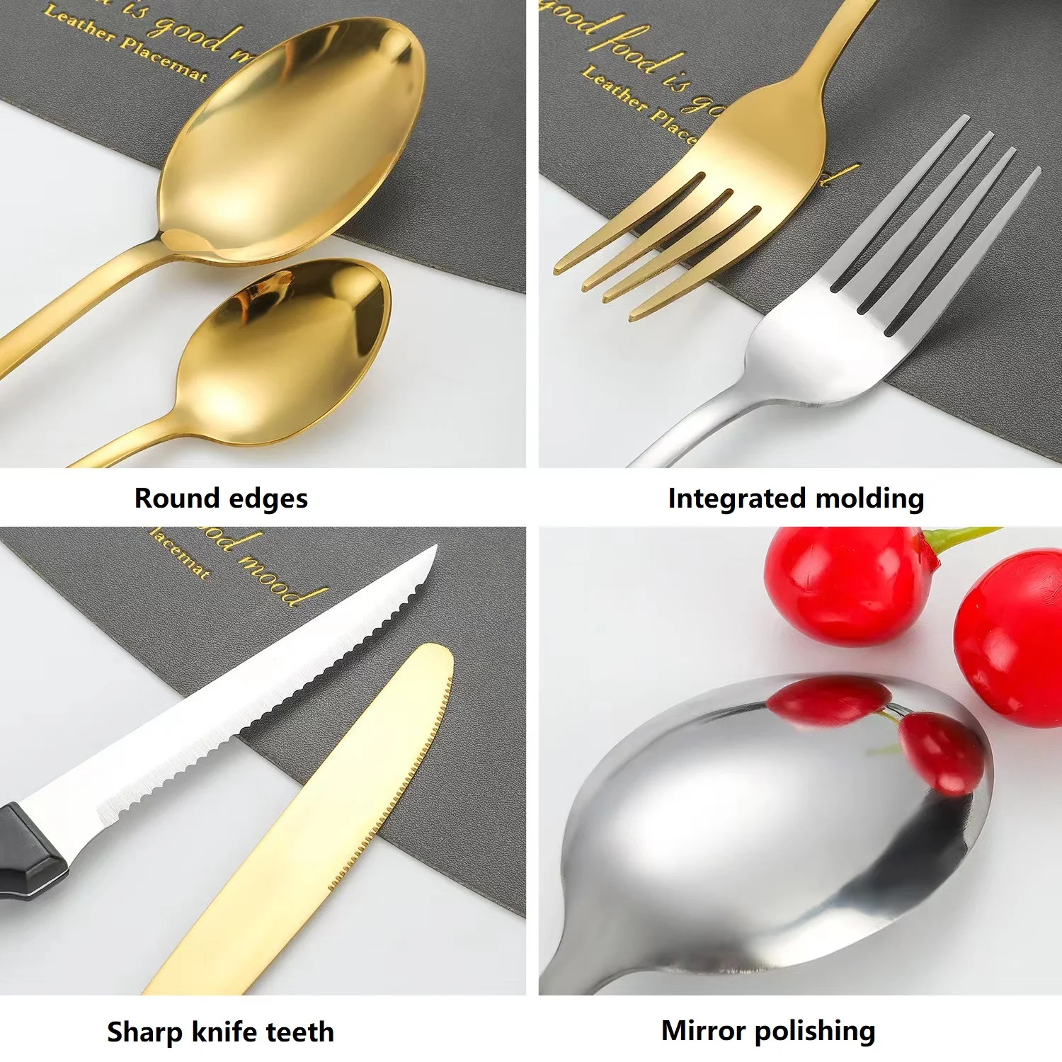 30PCS Storage Box Stainless Steel Cutlery Set With Steak Knife Flatware Silverware Set for 6