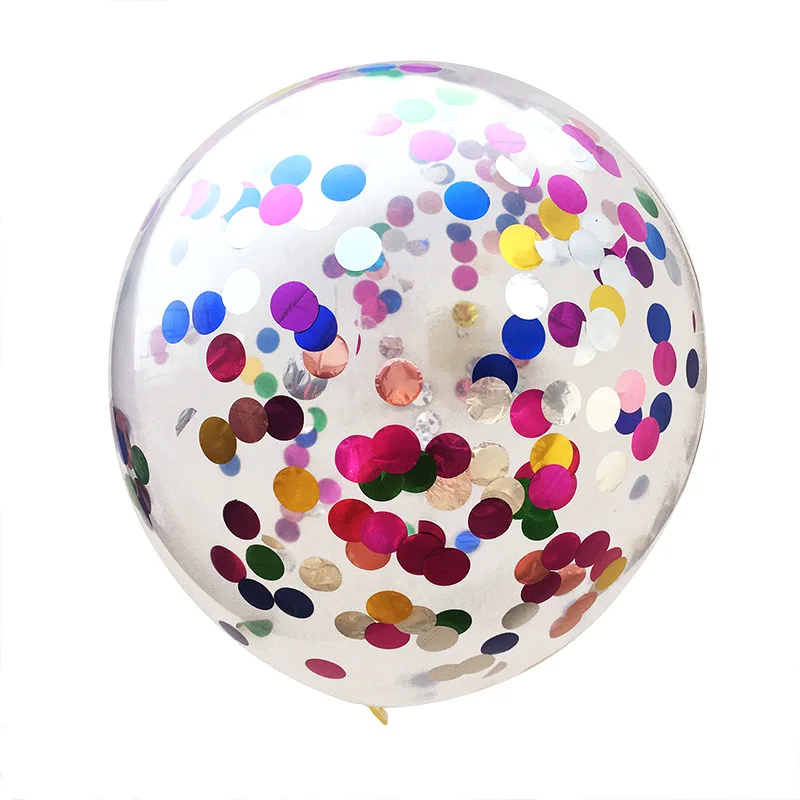 Chinese manufacturer sequined balloons wedding birthday decoration transparent latex paper balloons