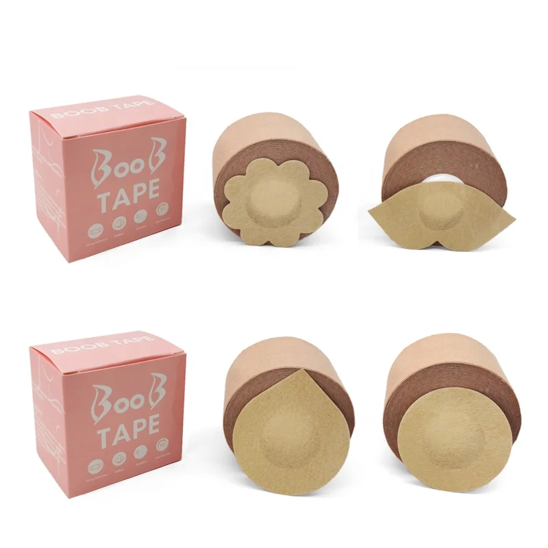 
Nipple Sticker Invisible Breast Pasties Adhesive Disposable Satin Fabric Nipple Cover 
