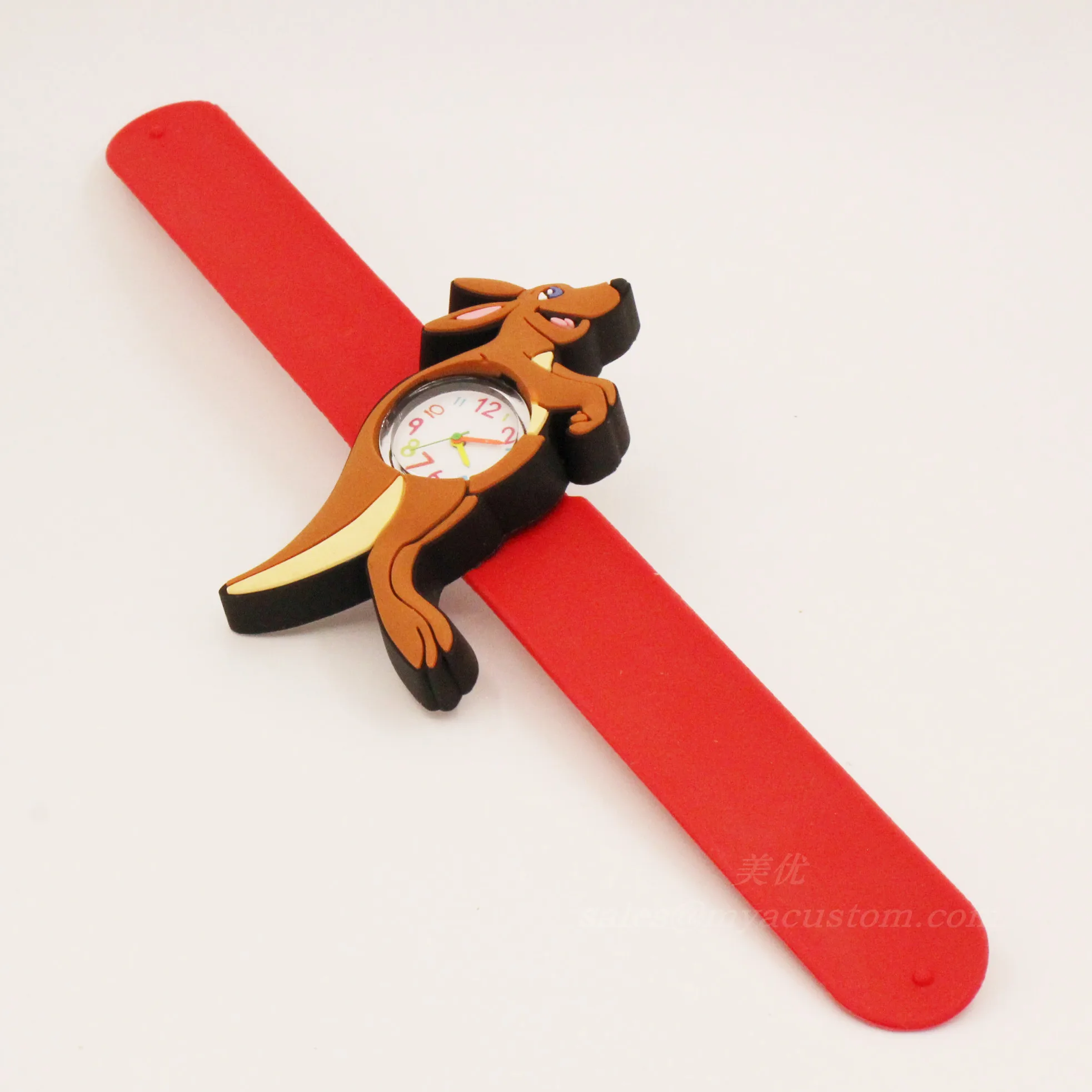 Cool Cartoon Kangaroo shape silicone slap kids watches OEM funny smart watch For sale in the Australian market