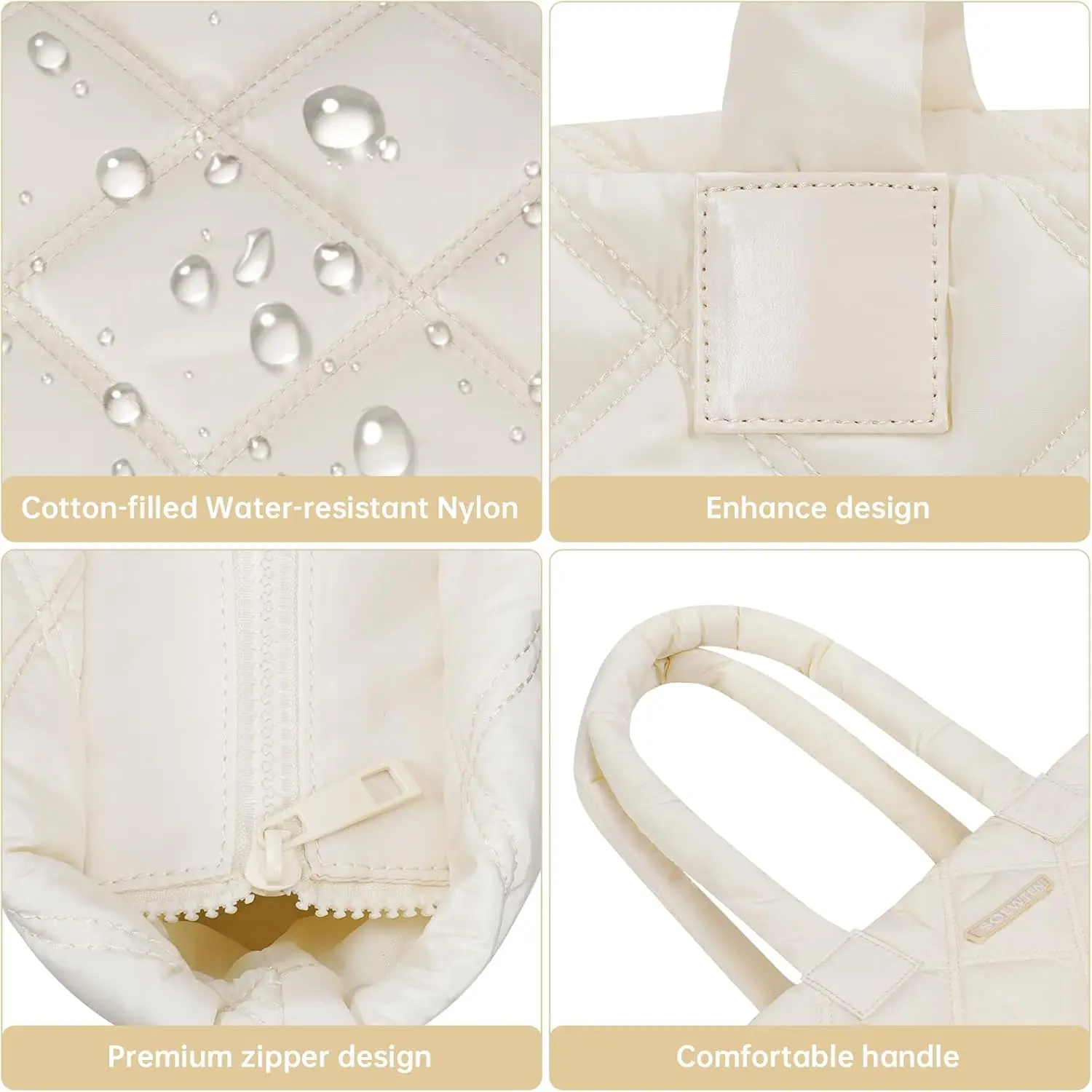 Best Price Light weight Women Tote Bag Pleated Cotton Check Bag Waterproof Laptop Women Tote bag