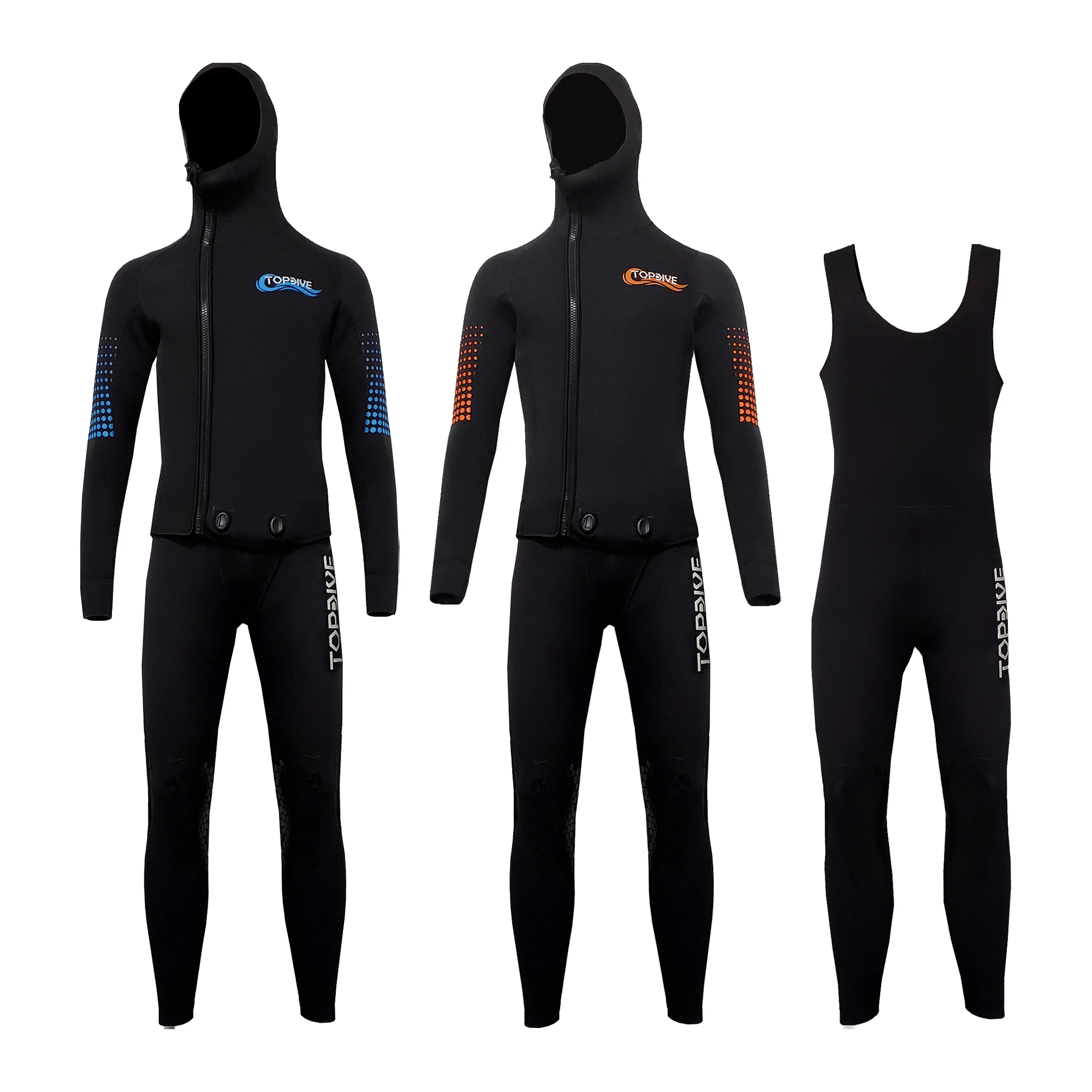 Custom 3mm Man Two Piece Design Neoprene Diving Long Sleeve Full Body Wetsuit