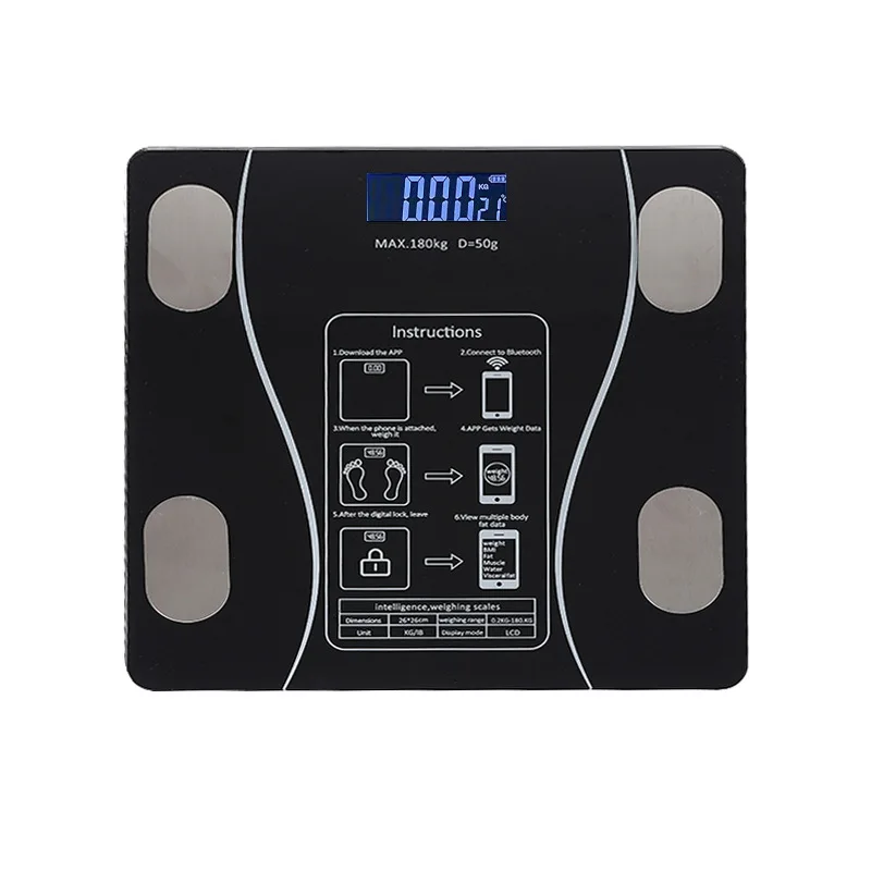 OEM Smart 180kg Blue tooth Body Fat scale Analyzer Digital Electronic Bathroom Body scale