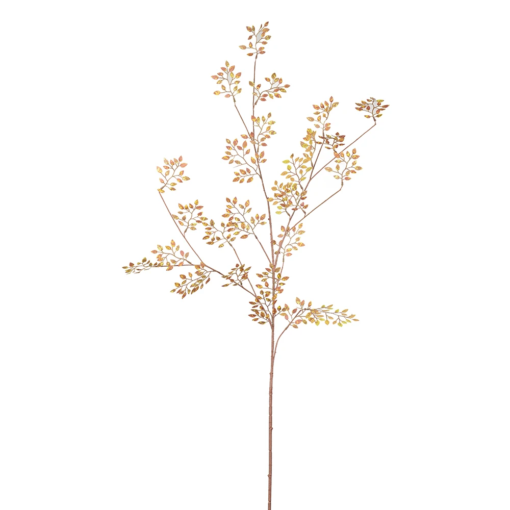 Nifloral Modern Design Plant Single Branch Long Stem Artificial Melon Seed Leaf for Indoor Decoration