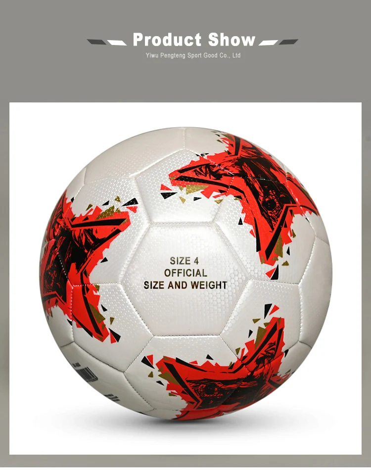 High Quality Team Size 5 Football Ball Customized Logo Soccer Ball with Mesh Pattern TPU Leather for Training Promotional Use