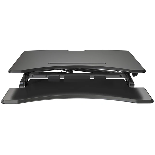 Black Gas Spring Height Adjustable Stand Up Desk Sit to Stand Desktop Workstation
