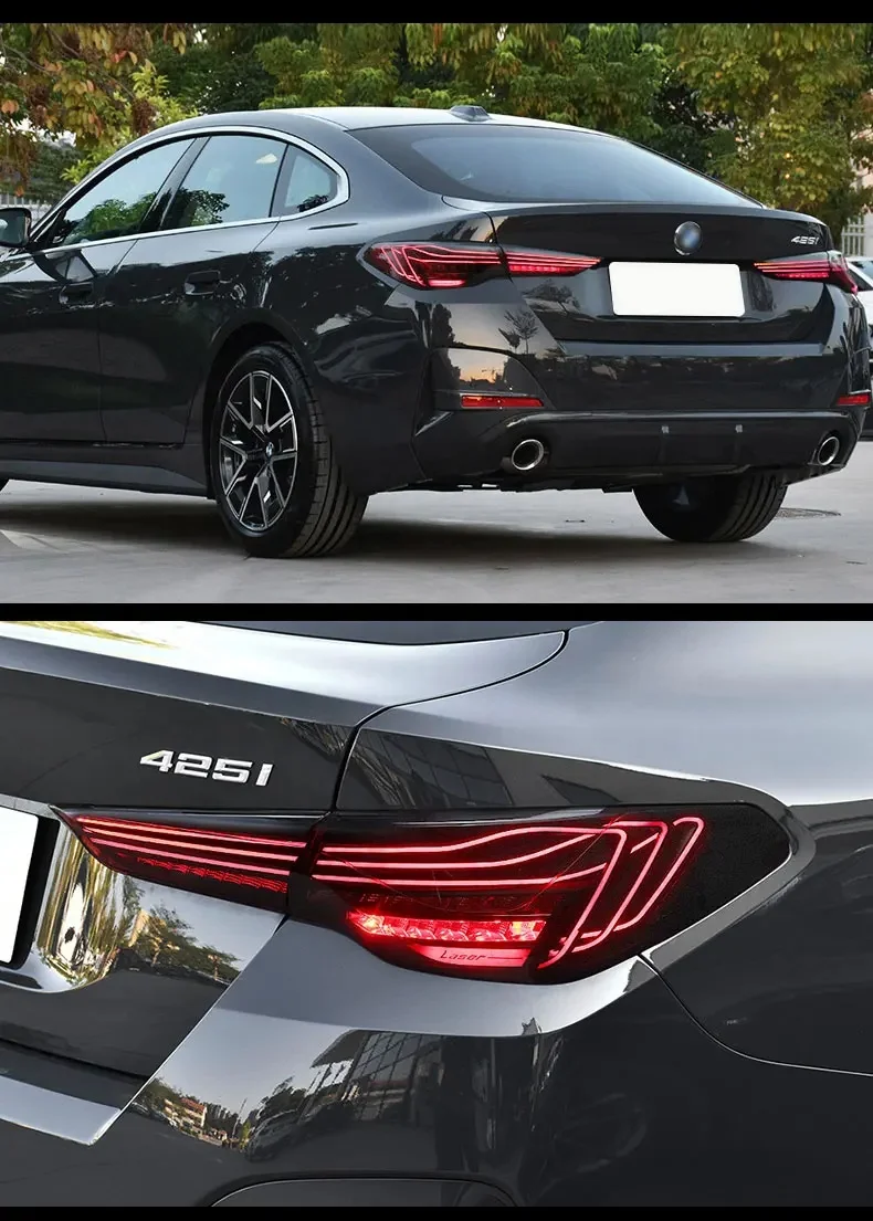 For BMW 4 Series CSL 20-23 Tail Light Assemblies M4 Modified DRL Rear Taillight Flowing Turn Signal Floating Line Car Lamp