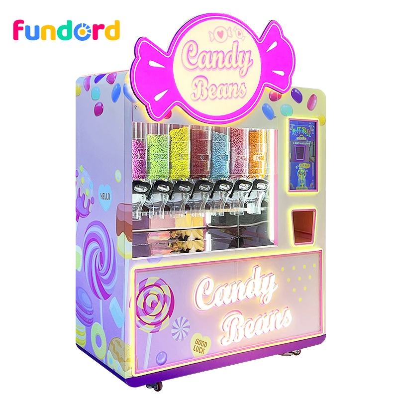 Fundord snack food candy vending machines for sales gumball sugar candy chocolate bean