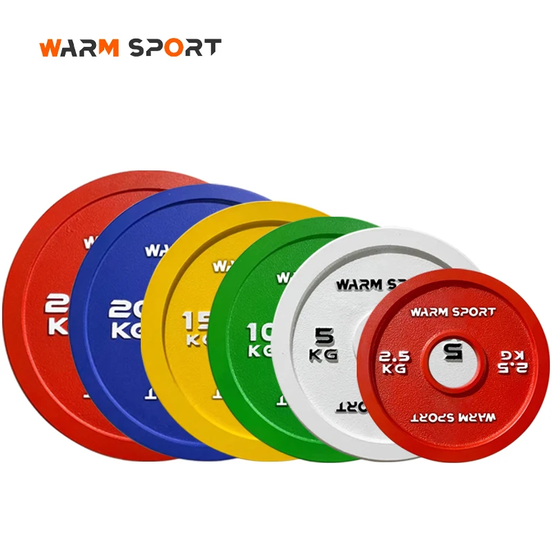 High Quality Custom Logo 0.25-50 KG Free Weight Cast Iron Calibrated Steel Powerlifting Weights Plates