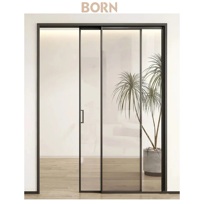 Key Cylinder Double Magnetic Sliding Glass Door Lock