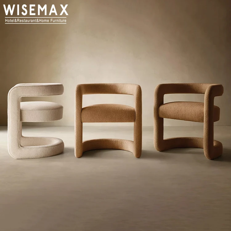 Мебель WISEMAX, итальянская мебель для столовой, U-образная деревянная рама, обеденное кресло из белого бархата для дома