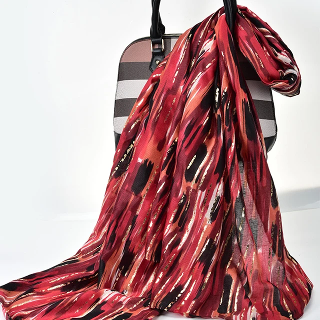 Latest Design Stylish Female Viscose Ladies shawl with Multi-color Fashion Scarf for Women