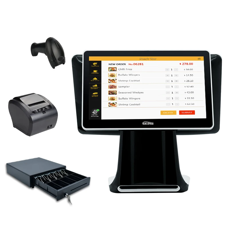 VESA Supported 15.6 Inch Detachable All in One Touch Screen POS System