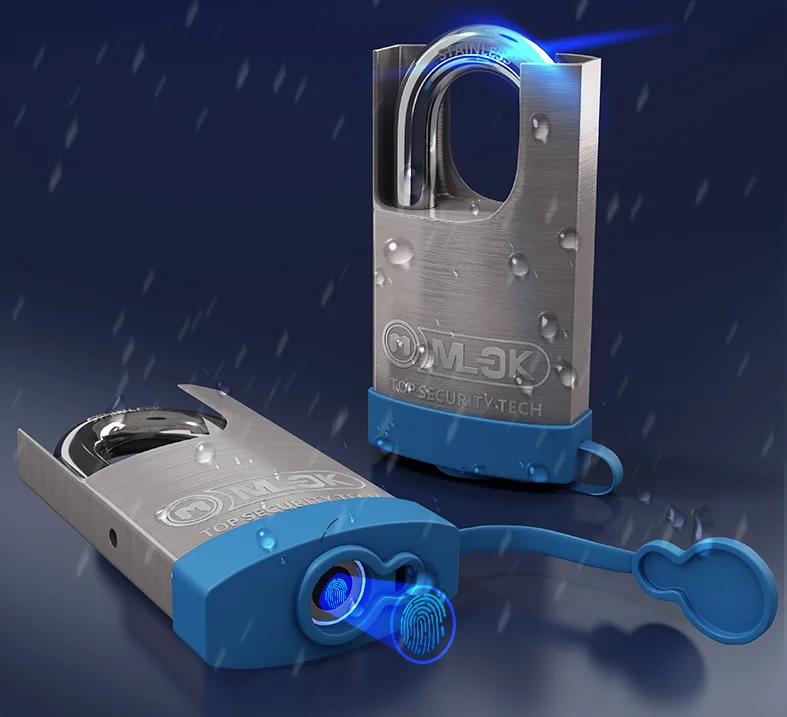 MOK Available for 30 years Stainless steel IP68 Waterproof Outdoor Smart Fingerprint Padlocks