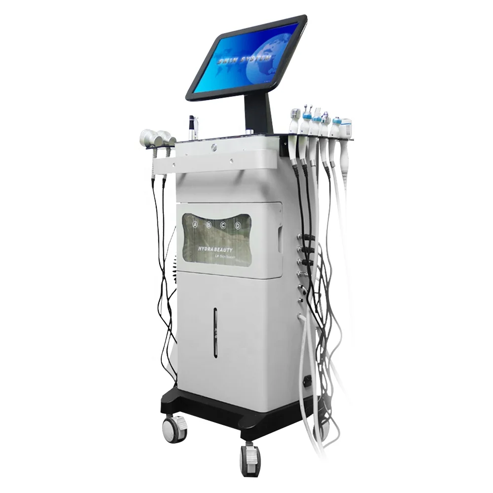best 2022 vertical professional original dermabrasion suction aqua peel h2o2 12 in 1 hydra spa facial machine with bio led light