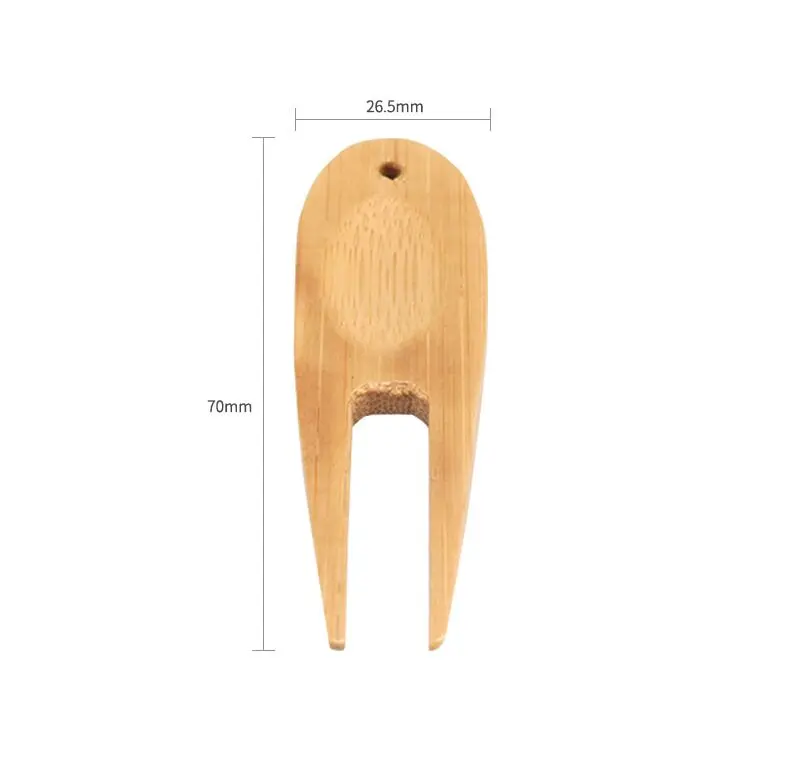 Wholesale and Customized Wood Bamboo Golf Divot Repair Tool for Golf Green On the Course