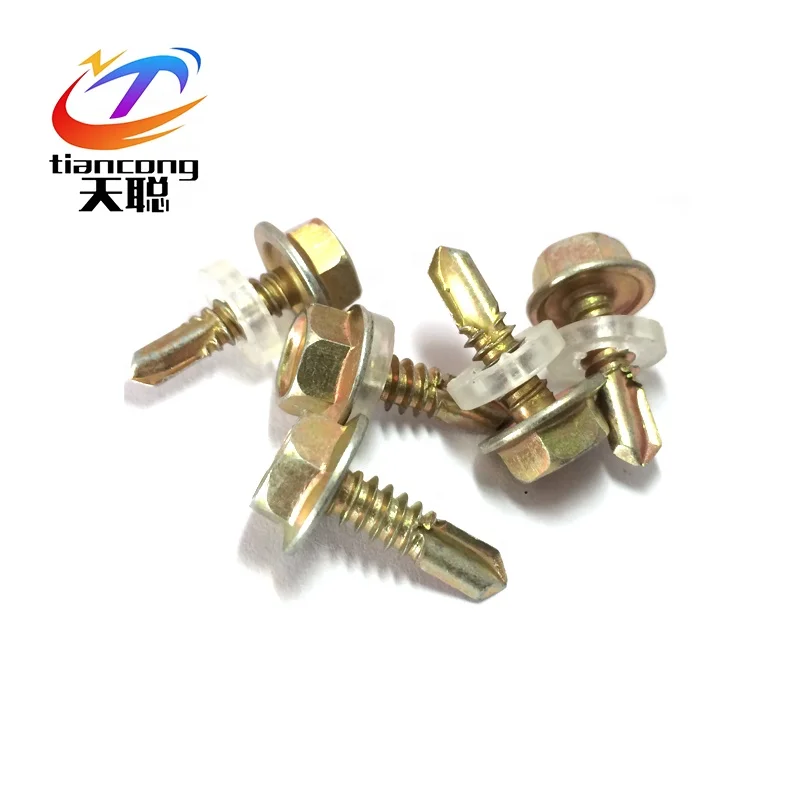 Hex flange head self-tapping self-drilling screws