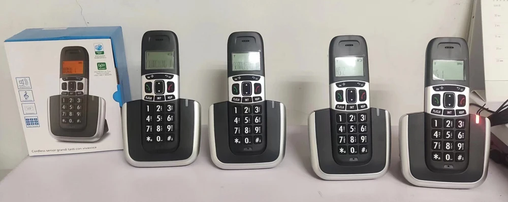 Factory Customize DECT 5.0 Cordless DECT Handheld DECT 6.0 Portable Land Phone with Ranging 500m for Hotel Apartment School Home