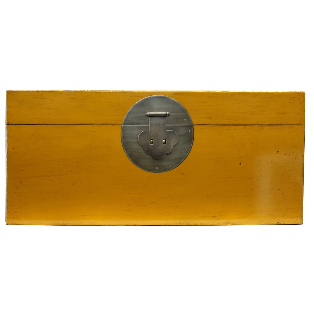 Hot selling chinese living room antique wooden high glossy painted storage trunk